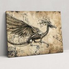 Painted Anarchy Leonardo Da Vinci Wall Art - Mythological Creatures Canvas Print - Leonardo Da Vinci, Canvas Wall Art, Canvas, Wall Art, 50X30