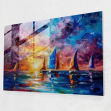 Painted Anarchy Leonid Afremov Glass Print - Dreamy Seascape Glass Wall Art - Leonid Afremov, Home Decoration, Wall Decoration, Glass Art, 45X30
