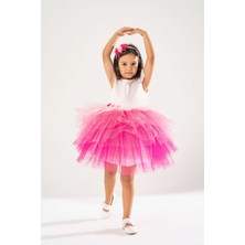 Barbie Kız Çocuk Pembe Doğum Günü Elbisesi ve Parti Kostümü