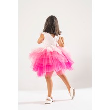 Barbie Kız Çocuk Pembe Doğum Günü Elbisesi ve Parti Kostümü