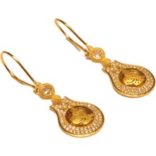 Güler Kuyumculuk Altın Tuğralı Sallantılı Küpe