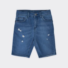 Panço Erkek Çocuk Yıkamalı Kot Şort