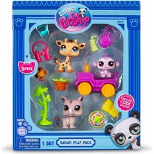 Toyfest Littlest Pet Shop Minişler Safari Oyun Seti 3’lü Figür Seti S1 - 5 cm