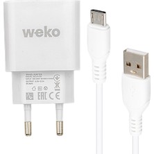 Ayt Weko WK-21436 2.1 Amper Şarj Başlık Adaptörü Micro USB Kablo Micro Şarj Cihazı