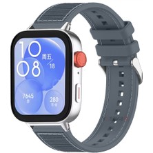 Sneezy Huawei Watch Fit 3 Ile Uyumlu Dikiş Desenli Dokuma Silikon Kordon