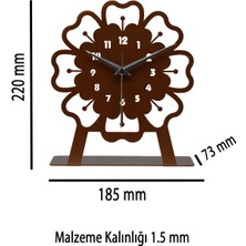 MOOCLOCK Mercan Model Dekoratif Metal Lazer Kesim Akar SESSİZ Mekanizmalı Masa Saati