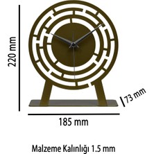 MOOCLOCK Labirent Model Dekoratif Metal Lazer Kesim Akar SESSİZ Mekanizmalı Masa Saati