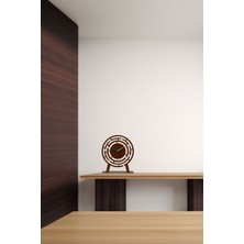 MOOCLOCK Labirent Model Dekoratif Metal Lazer Kesim Akar SESSİZ Mekanizmalı Masa Saati