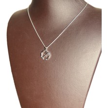 Ashak Accessories Kadın Yay Burcu 925 Ayar Gümüş Zincirli Swarovski Taşlı Sagittarius Zodiac Sign Model Burç Kolye