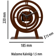 MOOCLOCK Hilal Model Metal Lazer Kesim Akar Sessiz Mekanizmalı Masa Saati