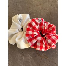 Oıa Atelier Pötikare - Beyaz Scrunchie Toka