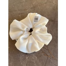 Oıa Atelier Pötikare - Beyaz Scrunchie Toka