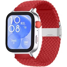 Sneezy Huawei Watch Fit 3 Ile Uyumlu Metal Klips Solo Fiberlink Örgü Kordon