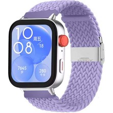 Sneezy Huawei Watch Fit 3 Ile Uyumlu Metal Klips Solo Fiberlink Örgü Kordon