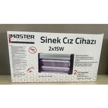 Master 30 Watt Mor Işıklı Yeni Nesil Sinek Öldürücü 2X15W Cızz Sivrisinek Yokedici Tavana Asılan 2 Lambalı