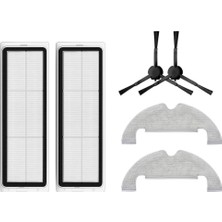 robotyedek Xiaomi X10 Uyumlu Yedek Hepa Filtre Yan Fırça Mop-6 Parça