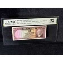 Pmg 62 Unc Çil Inönü Batan Gemi 50 Kuruş P 133 1930 S/n A25 267263 2. Ems