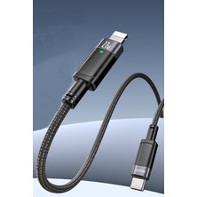Yesido CA159 1.2m 27W Type-C To Lightning Otomatik Şarj Kesme Özellikli Pd Hızlı Şarj Kablosu - Siyah 388051