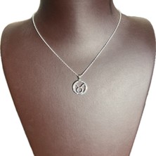 Ashak Accessories Kadın Boğa Burcu 925 Ayar Gümüş Zincirli Swarovski Taşlı Taurus Zodiac Sign Model Burç Kolye