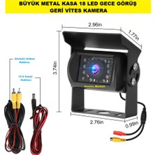 Ucuzcu Market Büyük Metal Kasa 18 LED Gece Görüş Geri Vites Kamera