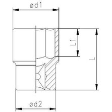 Elta 1115 1/2'' Lokma Anahtar 19 mm