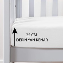 TeksNil Home| %100 Pamuk Sıvı Geçirmez Bebek Yatak Koruyucu Alez | Beşik Kreş Yatak Koruyucu Alezi | Full Kenar Çarşaf 60 x 120