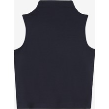 Denim Trip Balıkçı Yaka Düz Lacivert Kadın Bluz DT10732