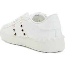 Valentino Garavani Rockstud Beyaz Kadın Deri Sneaker Beden: 38