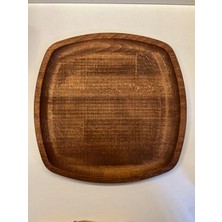 HBS Art Design Ahşap Kayın Oval Sunum Tepsisi Kahve Sunum Tahtası Kahvaltı Tabaği