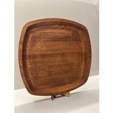 HBS Art Design Ahşap Kayın Oval Sunum Tepsisi Kahve Sunum Tahtası Kahvaltı Tabaği