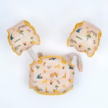 Çocuk Yüzme Kolluğu - Bej/baskılı - Tiswim Print
