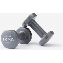 3 kg Demir Dambıl - 2 Adet - Gri - Fitness Hafif Antrenman