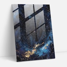 Painted Anarchy Yıldızlı Gece Cam Duvar Sanatı -  Uzay Teması, 30X45