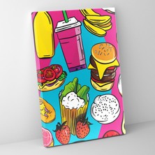 Painted Anarchy Foodie Andy Warhol Kanvas Tablo  Yiyecek Öğeleri, Kanvas Tablo, Kanvas Tablo, 30X50