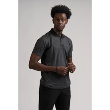 Akçaylar Regular Fit Yakalı ve Cepli Desenli Erkek Klasik T-Shirt