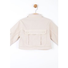 Nk Kids 36711 Kız Çocuk Krem Kargo Cepli Ceket