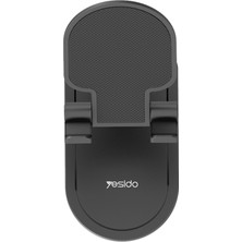 Yesido C85 Izgara Klipsli 360 Derece Ayarlanabilir 3.5 Inç-6 Inç Cihazla Uyumlu Telefon Tutucu - Siyah 379090