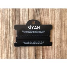Sokak Kedisi Tasarım Ikili Ip Bileklik (Siyah)