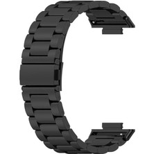 Alstrap Huawei Watch Fit 3 Uyumlu Paslanmaz Çelik Metal Kordon