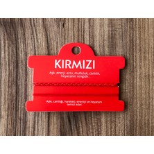 Sokak Kedisi Tasarım Ikili Ip Bileklik (Kırmızı)
