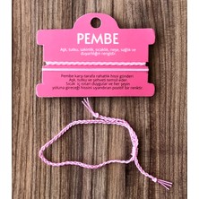 Sokak Kedisi Tasarım Ikili Ip Bileklik (Pembe)