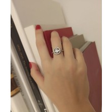 Humer Accessories Baget Taşlı Ayarlanabilir Çelik Yüzük