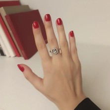 Humer Accessories Baget Taşlı Ayarlanabilir Çelik Yüzük