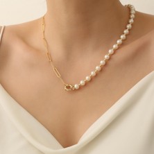 Nox Jewelry 925 Ayar Gümüş Creamrose Tatlı Su Incisi SET-7.50MM