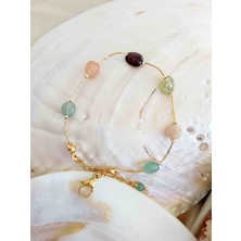 By Song Jewelry Çelik Çakra Doğaltaş Bileklik