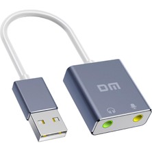 Dm AD076 Harici 7.1 Kanal 3.5mm Mikrofonlu USB Ses Kartı