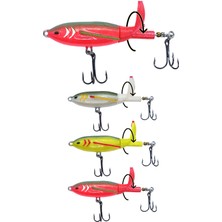 Hergele Balık Hergele Whopper Plopper Dönen Kuyruk Sahte Maket Balık 70 Mm 4,7g
