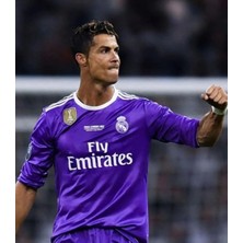 Cheecky Chic Real Madrid 2017 Cardıff Mor Şampiyonlar Ligi Finali Uzun Kol Ronaldo Forması Zyn