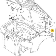 Audi A6 Kaput Açma Kolu 1998-2005 4B1823531