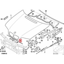 Gkl Bmw 3 Serisi E46 Ön Kaput Açma Teli 1999-2006 51238208630